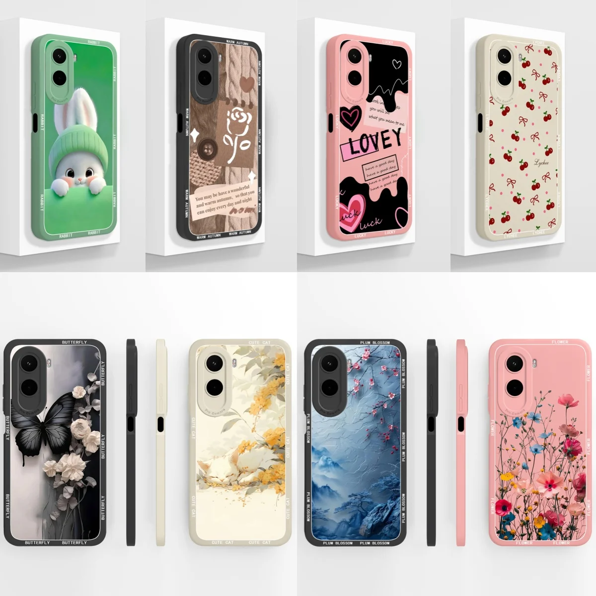 Para POCO M7 Pro funda de teléfono romántica contraportada para POCO M 7 4G 5G Fundas protección completa suave silicona líquida parachoques a prueba de golpes