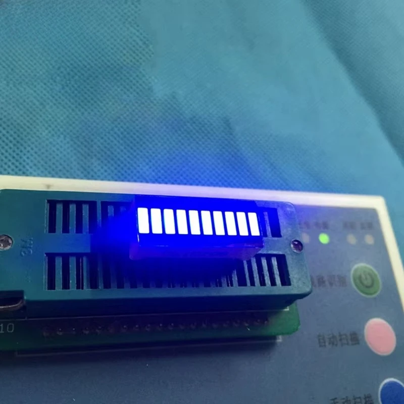 Módulo de pantalla LED ultrabrillante, barra de luz roja, azul y verde, tubo Digital LED de 10 segmentos, 20 pines, 8 caracteres, 25x10mm, 5 uds. - imagen 2