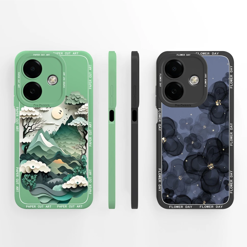 Funda de teléfono para Oppo A3 A3 Pro 4G 5G Pretty Mountain Astronaut protección trasera de silicona líquida para OppoA3 A3Pro Funda Capa - imagen 4