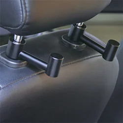 Gancho de aleación de aluminio para reposacabezas de asiento de coche, organizador de asiento trasero automático, soporte de almacenamiento para bolso, monedero, bolsas, artículos diversos de ropa