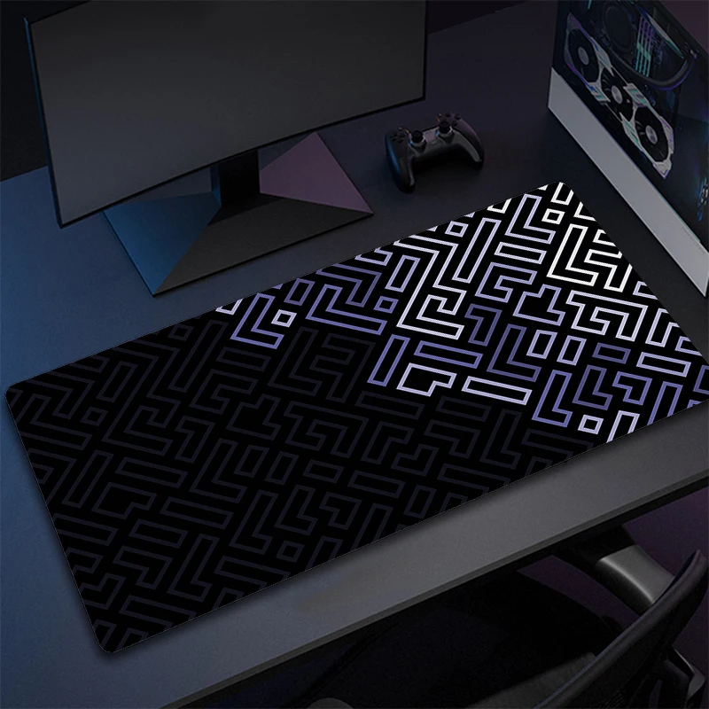 Alfombrilla de ratón de línea Simple multicolor, alfombrilla de ratón artística abstracta para juegos, alfombrilla de goma para Gamer, alfombrilla de ratón antideslizante grande para ordenador, alfombrilla de escritorio de goma - imagen 5