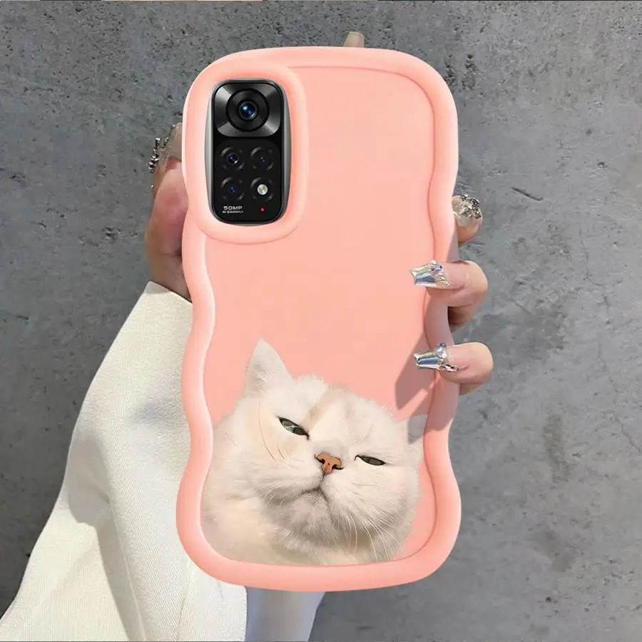 Funda para Xiaomi Redmi Note 13 Pro Plus 12 10S 9 8 9S 11 14 Pro 10 funda de teléfono suave lindo gato - imagen 3