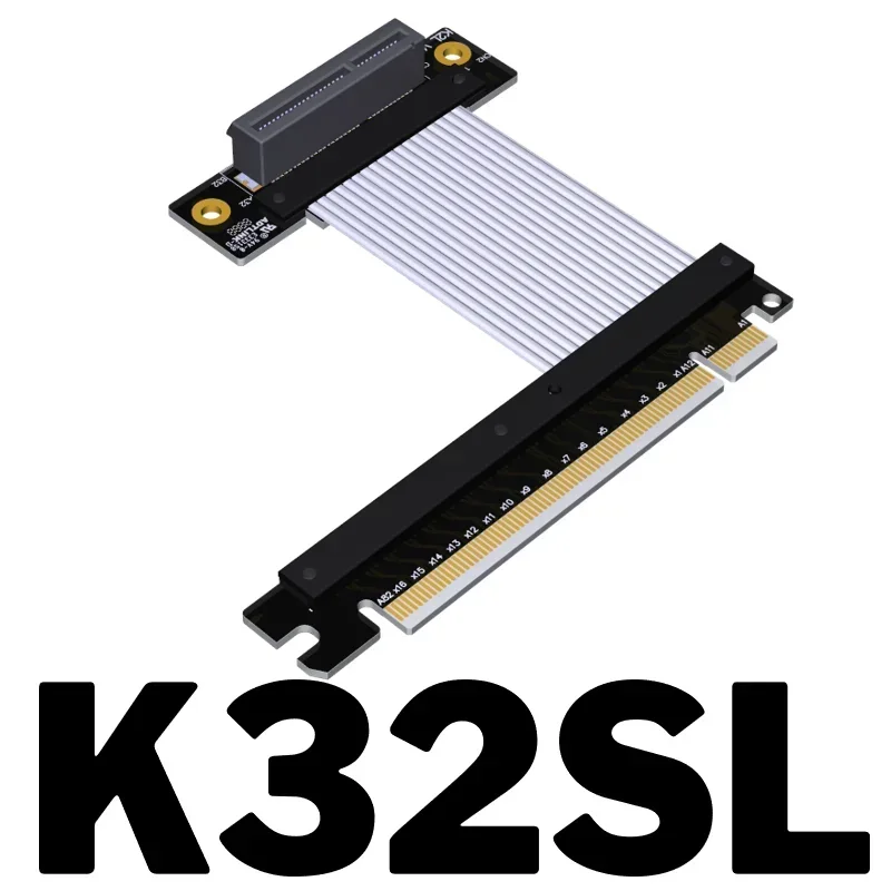 Adt-link-adaptador extensor PCIe Riser 4,0, tarjeta PCI Express X4 a ranura X16, PCI-E 4x hembra a 16x macho para GPU SSD Gen 4 - imagen 4