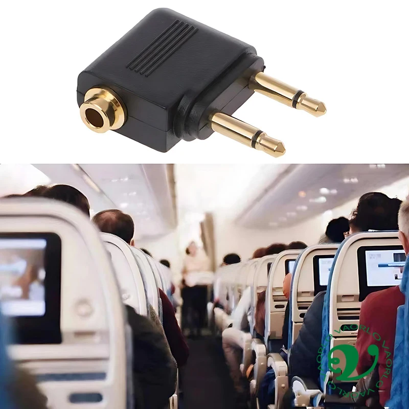 Adaptador de Audio para avión, 1-10 Uds., enchufe auxiliar de 3,5mm, auriculares para avión, convertidor de Audio para aerolínea, auriculares de viaje, venta al por mayor - imagen 5
