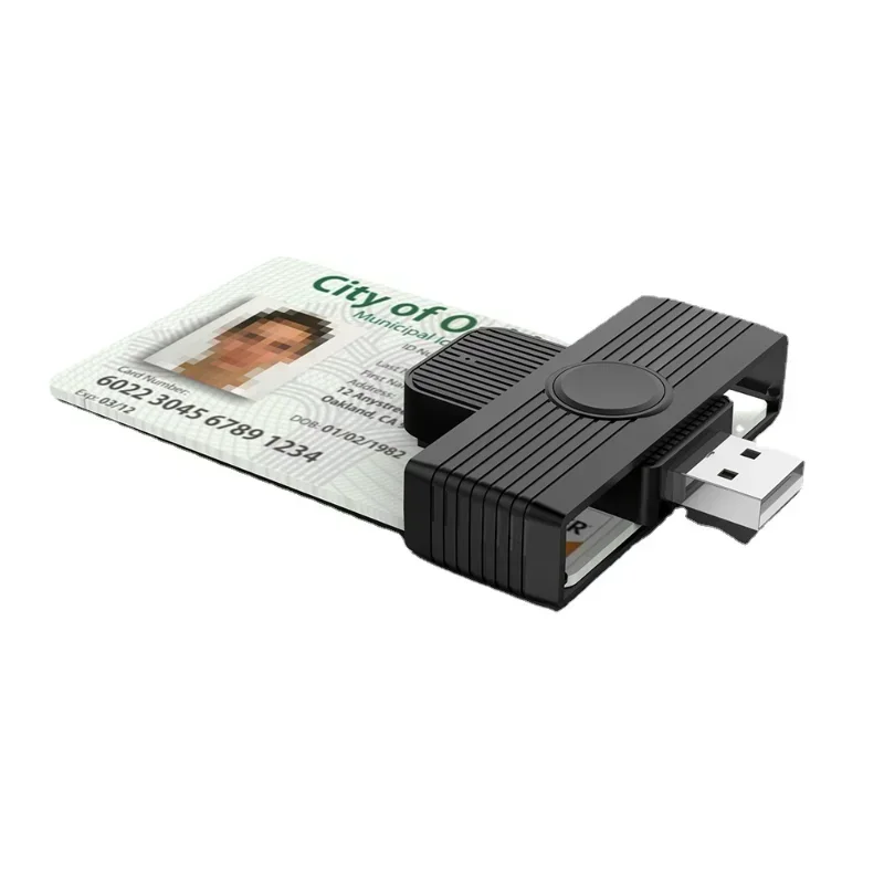 Lector de tarjetas inteligentes USB tipo C, Banco de identificación de memoria EMV, adaptador de conector electrónico DNIE Dni Citizen Sim Cloner para Cables Mac OS - imagen 3