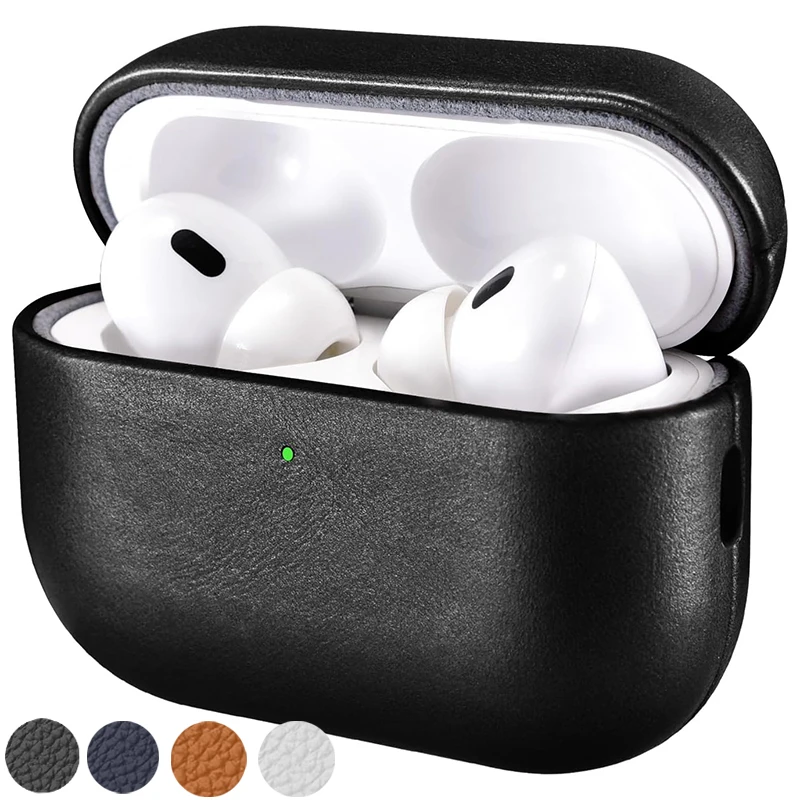 Funda protectora de cuero de lujo para auriculares Airpods Pro 3, Protector de auriculares inalámbricos con Bluetooth, carcasa a prueba de golpes