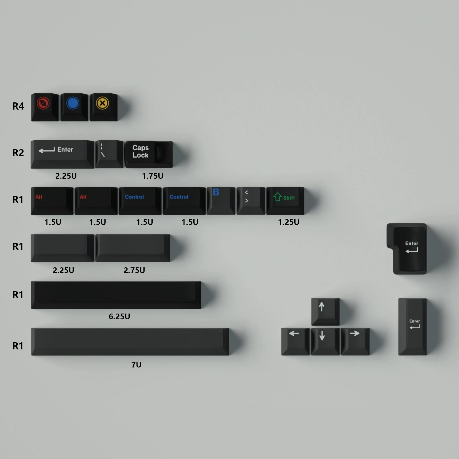 23 Uds. Teclas suplementarias Cherry Profile Dye-Sub PBT barra espacial 6.25U ESC Enter teclas personalizadas para teclado mecánico - imagen 3