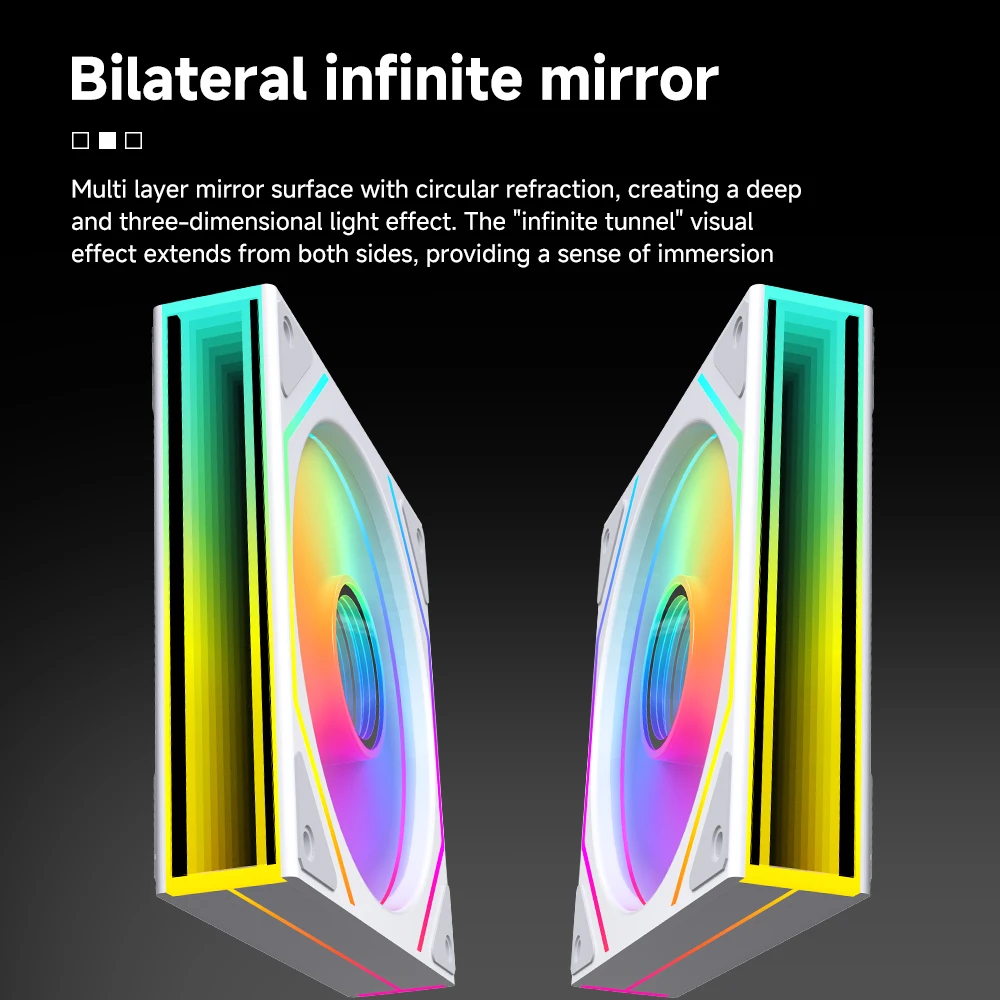 Jungle Leopard Prism 4 Ultra Case Fan 12CM refrigeración escritorio silencioso ARGB luz divina síncrona espejo ilimitado - imagen 5