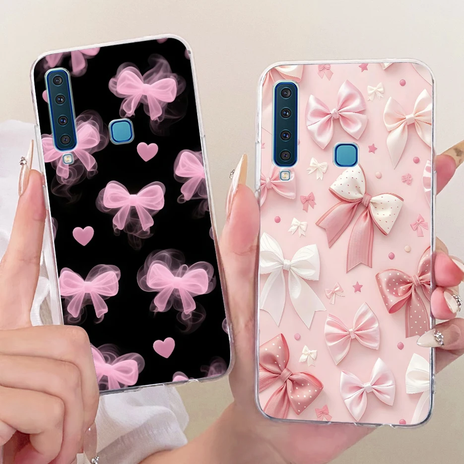 Para Samsung Galaxy A9 2018 funda SM-A920F nuevas flores mariposa cubierta pintada suave funda de teléfono delgada para Samsung A7 2018 A750F bolsas - imagen 4
