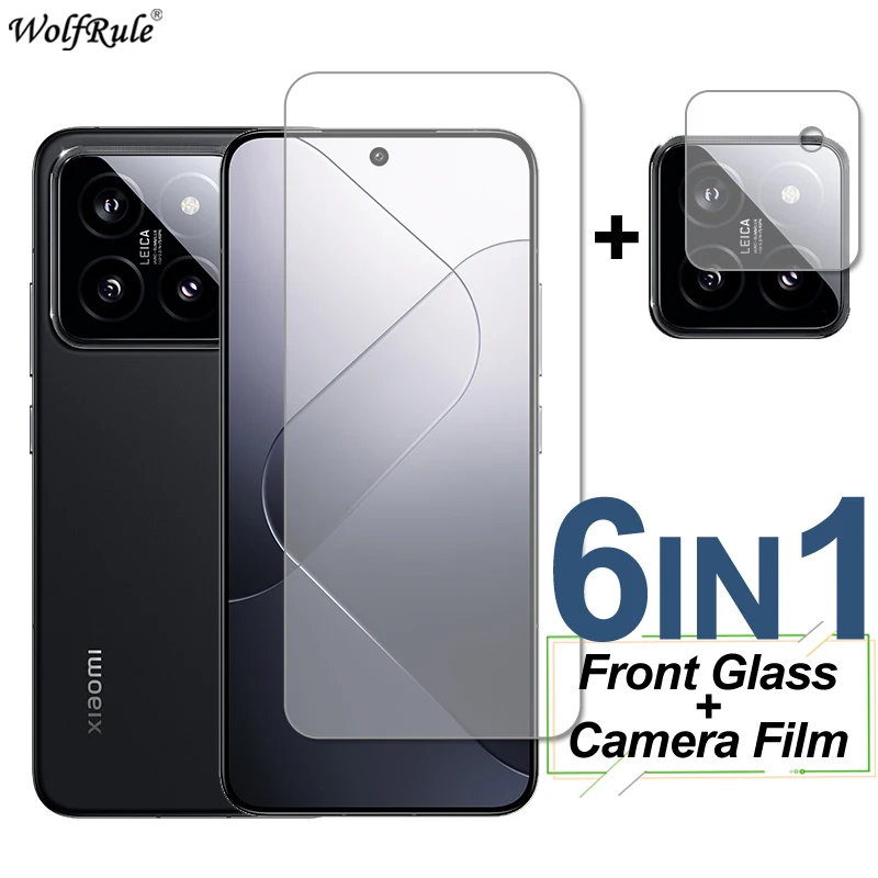 Vidrio templado para Xiaomi 14 Protector de pantalla en Xiaomi 14 película protectora de vidrio para lente de cámara de teléfono para Xiaomi Mi 14 13T Pro