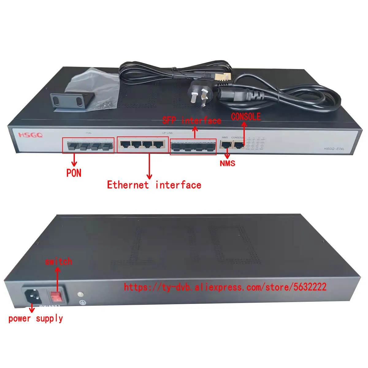 Equipo de fibra óptica EPON GPON Pequeña integración multred de FTTH de cable a fibra OLT - imagen 3