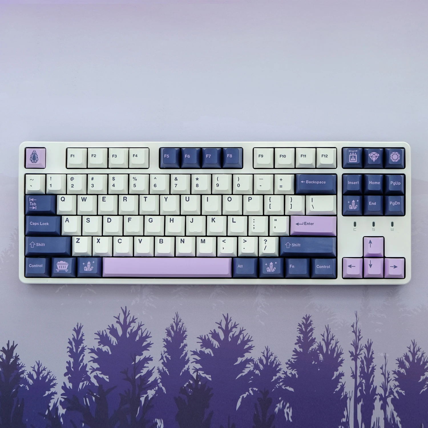 GMK Amatista Teclas Cherry PBT Sublimación MX para 61/64 interruptor - imagen 5