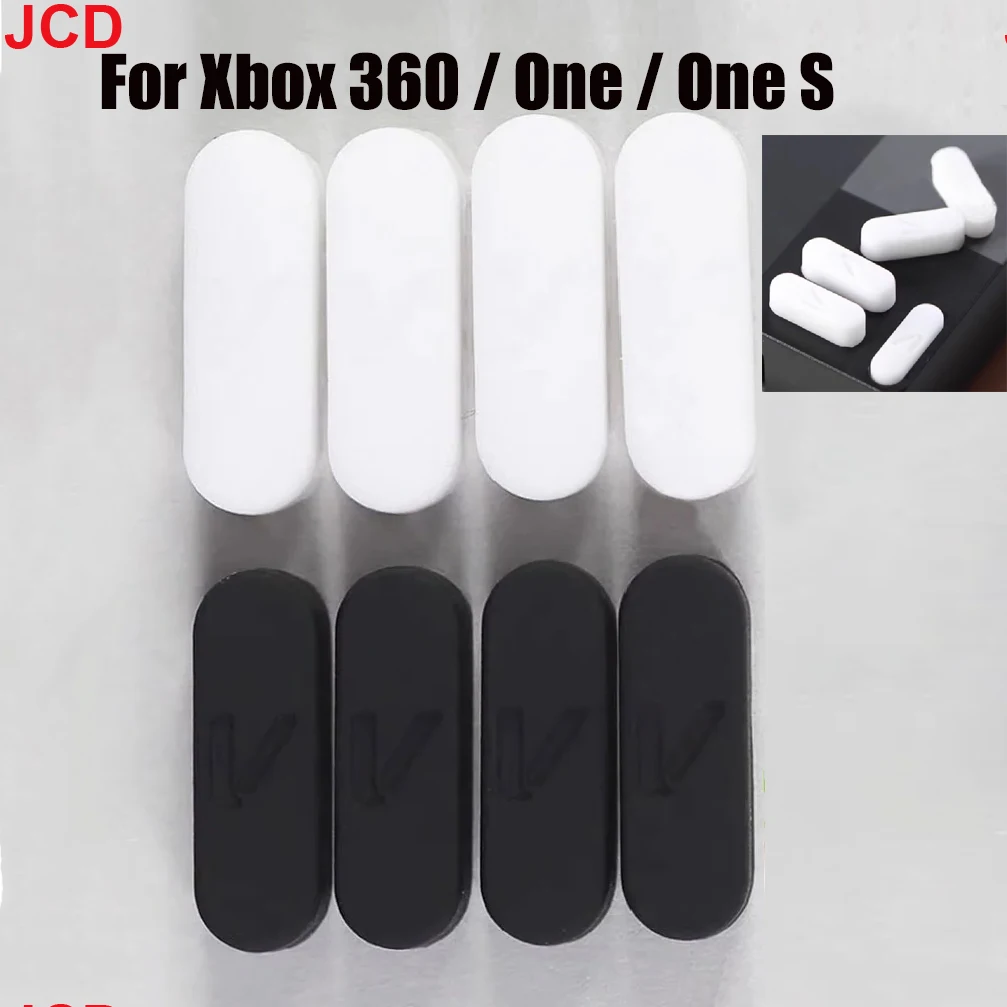 JCD 4 piezas para consolas Xbox 360 / Xbox One/one S / Series S X pies de goma cubierta protectora delgada antideslizante aplicable