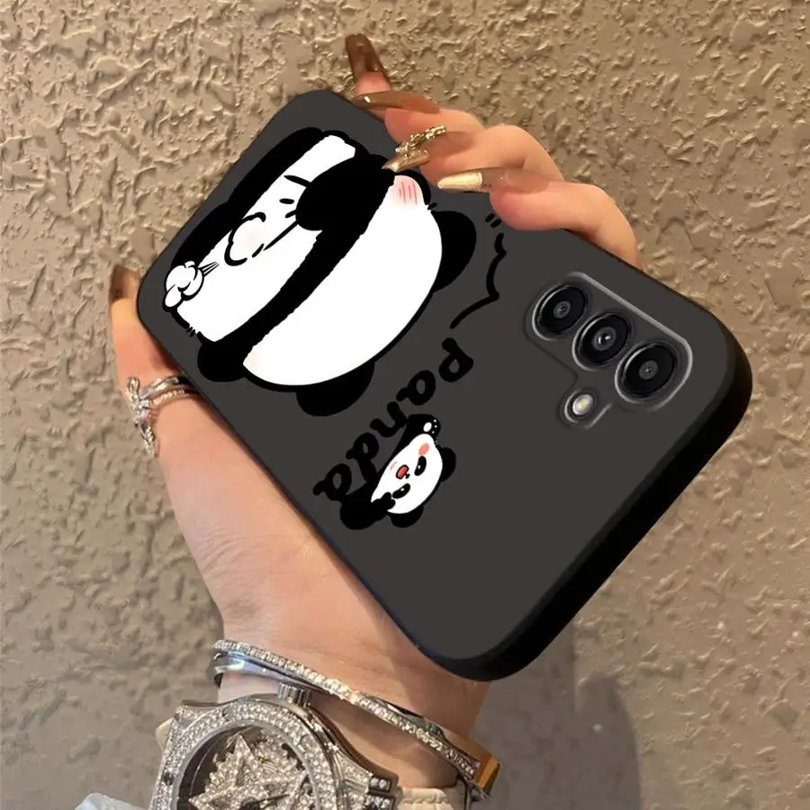Funda de pareja de Panda para Samsung Galaxy A30 A15 A50 A04 A06 A05 A70 A17 A40 A16 A10 A12 A20 A13 funda de teléfono suave negra - imagen 3