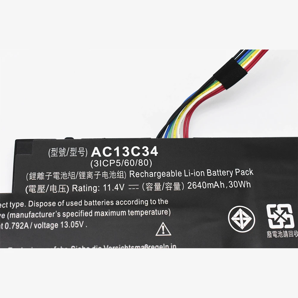 AC13C34 batería del ordenador portátil para acer aspire V5-122P V5-132 V3-111 ES1-111M E3-111 E3-112 MS237 KT.00303.005 11,4 V 30WH/2640Mah - imagen 4