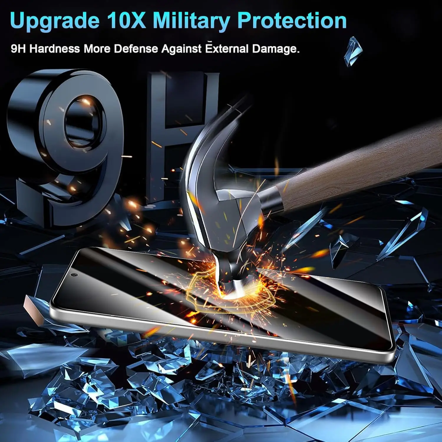 Protector de pantalla de 2 piezas para Xiaomi Redmi Note 11 Pro /11 Pro + 5G Vidrio templado de privacidad - imagen 5