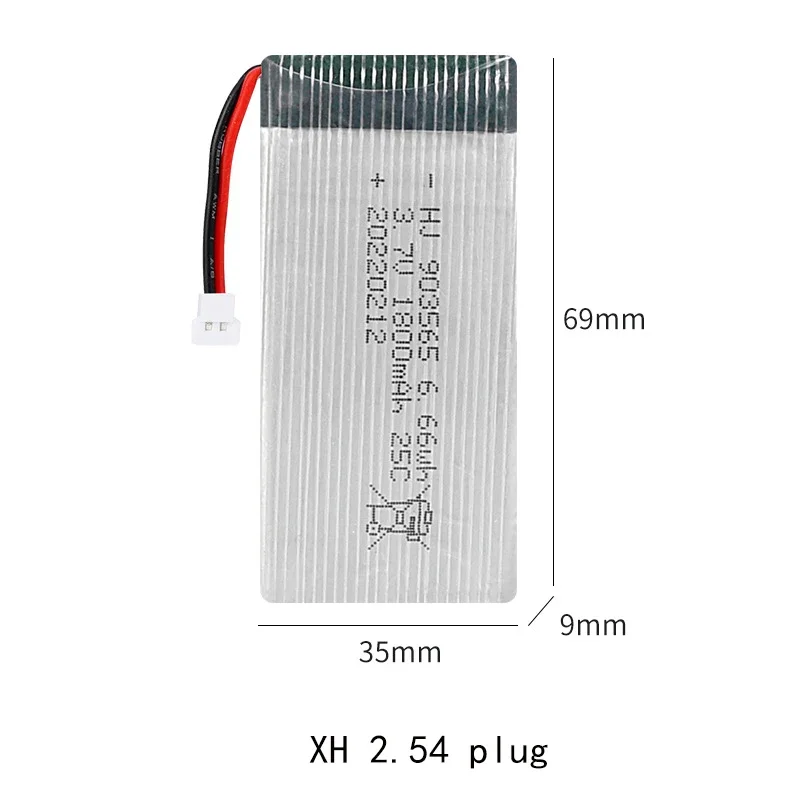 903565 3,7 V 1800mAh batería de polímero de litio recargable para modelo de avión Control remoto accesorios para drones juguetes RC - imagen 5