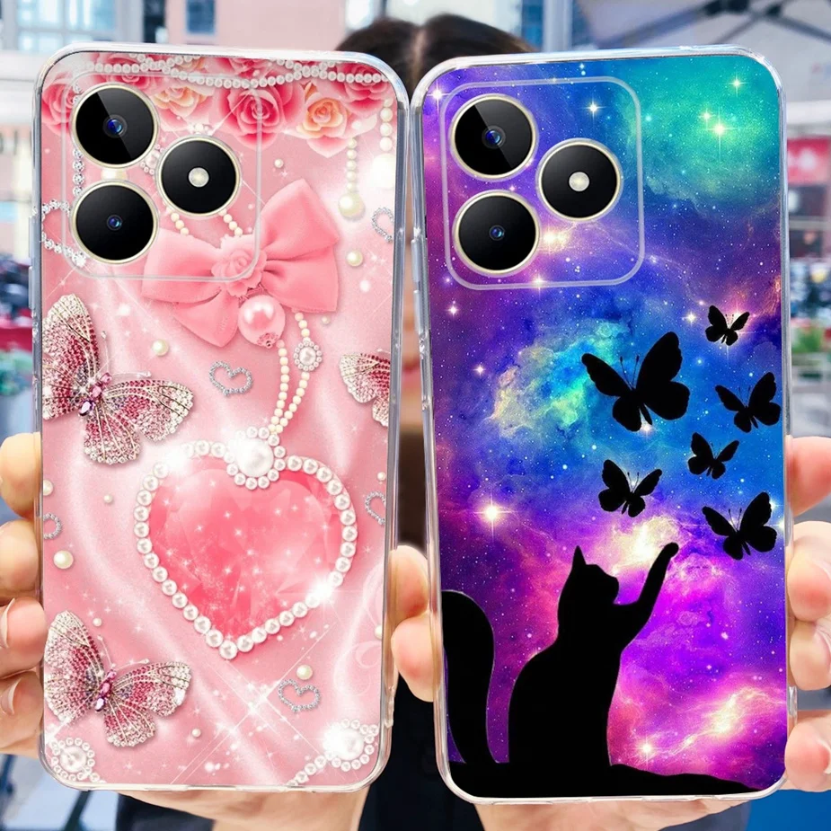 Para Realme C51 funda Realme C53 RMX3760 cubierta pintada colorida fundas de silicona suave para Realme C51 C 53 RealmeC51 RealmeC53 Fundas - imagen 2