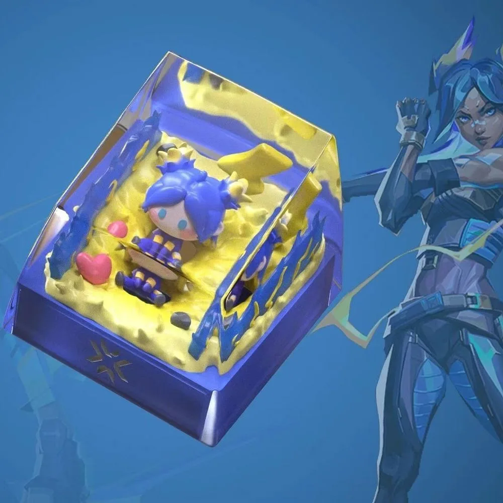 Valorant Keycap Original Clove OMEN JETT GEKKO Linda tapa de teclado de resina para juegos tapa de tecla artesanal personalizada para regalo de teclado mecánico - imagen 4