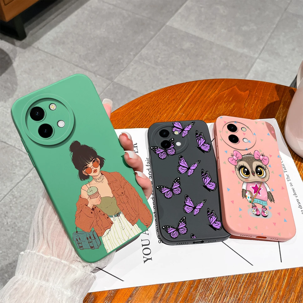 Para Vivo Y38 5G funda de moda bonita dulce chica suave silicona líquida protección de cámara funda de teléfono para Vivo Y 38 5G Fundas Coque - imagen 3