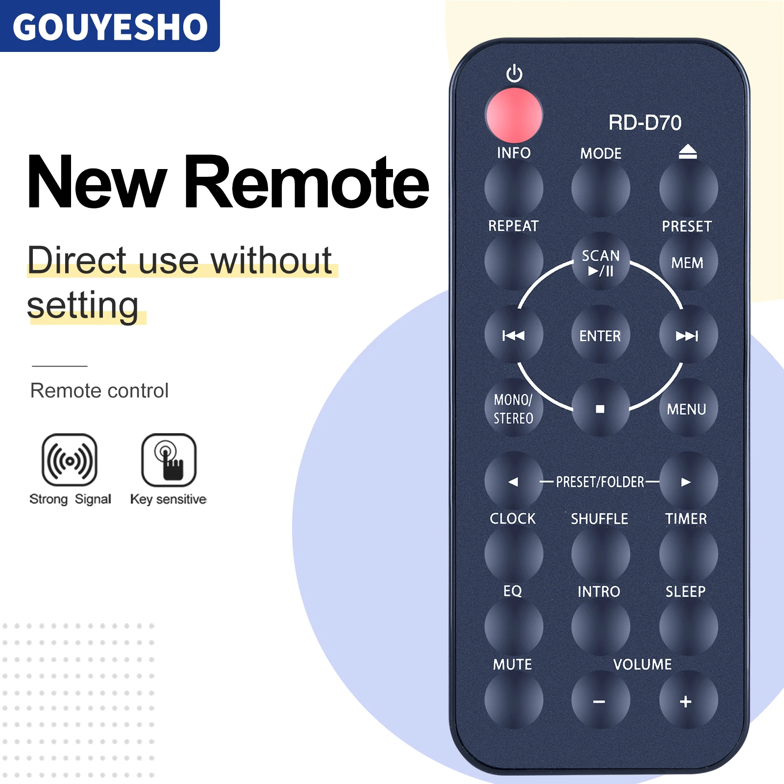 Nuevo Control remoto de RD-D70 para sistema HiFi todo en uno JVC RDD70 RM-SRDD70RA RD-D90