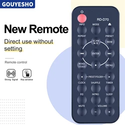 Nuevo Control remoto de RD-D70 para sistema HiFi todo en uno JVC RDD70 RM-SRDD70RA RD-D90