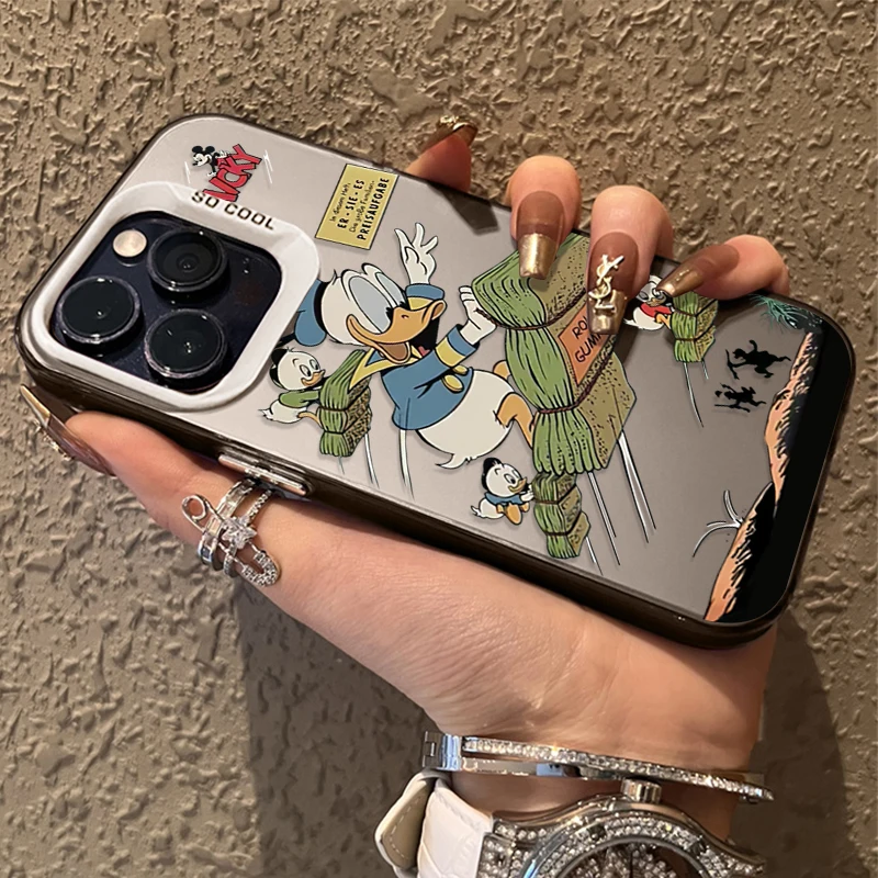 Funda de teléfono con dinero creativo del Pato Donald para iPhone 15 14 17 Air 16 11 12 13 Pro Max XS X XR Plus 8 7 SE 2020, funda trasera a prueba de golpes - imagen 2