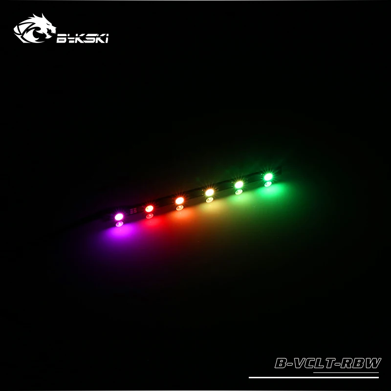 Tira LED RGB de repuesto de 20cm solo para CPU Bykski/bloque de agua GPU modificar/12V RGB 4PIN o 5V RBW cabezal de 3 pines a AURA SYNC/B-VCLT-RBW - imagen 4