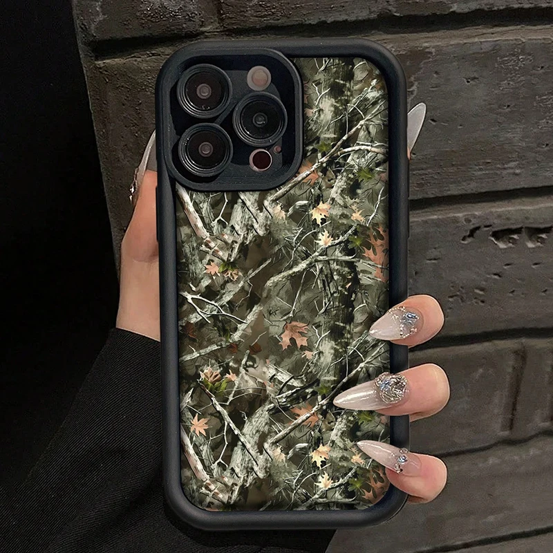 Funda de teléfono con patrón de camuflaje forestal para Samsung A56 5G, fundas Galaxy A36 A26 A25 A35 A55 A53 S25 S24 Ultra S23 FE S22 Plus