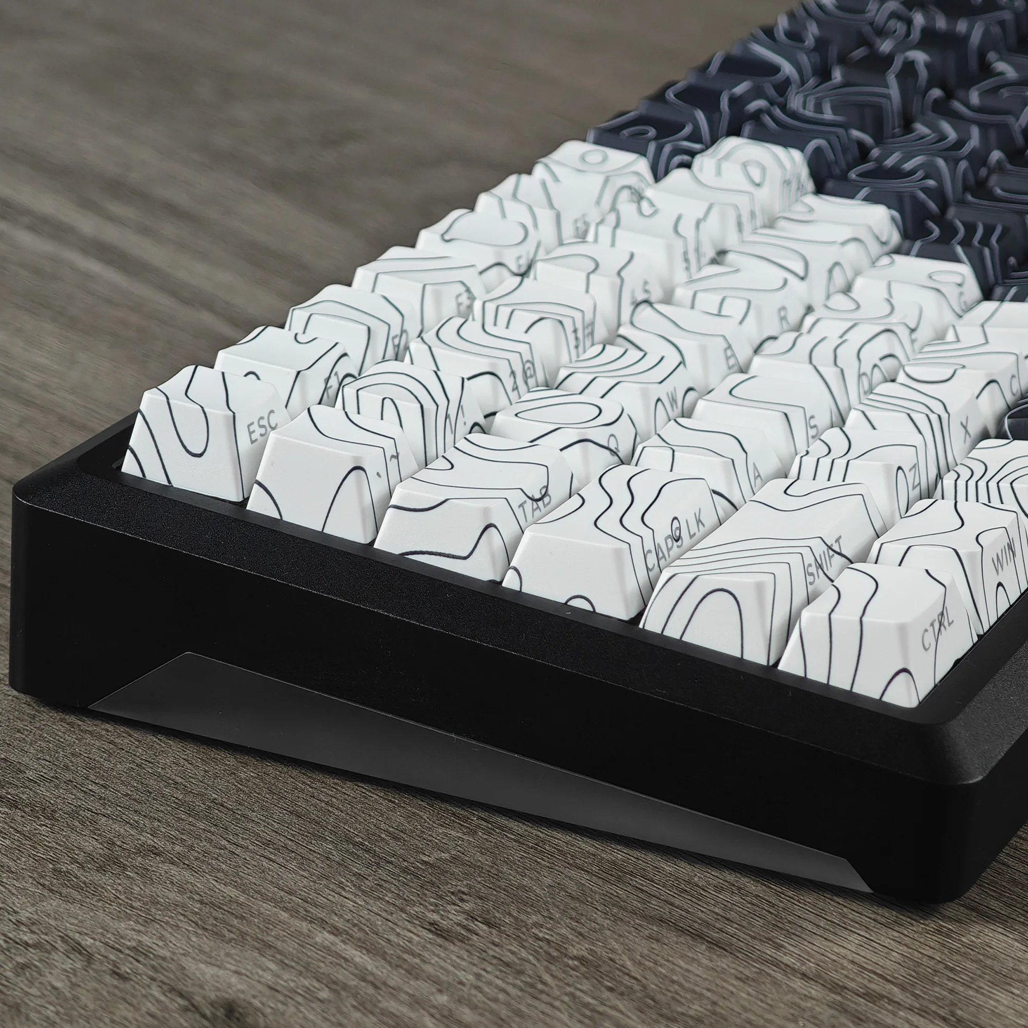 YMDK-Tecla de contorno de línea 130, perfil Cherry, PBT, Doubleshot, retroiluminada lateral, para teclado mecánico 104, 96, 87, 84, 68, 61, MX - imagen 2