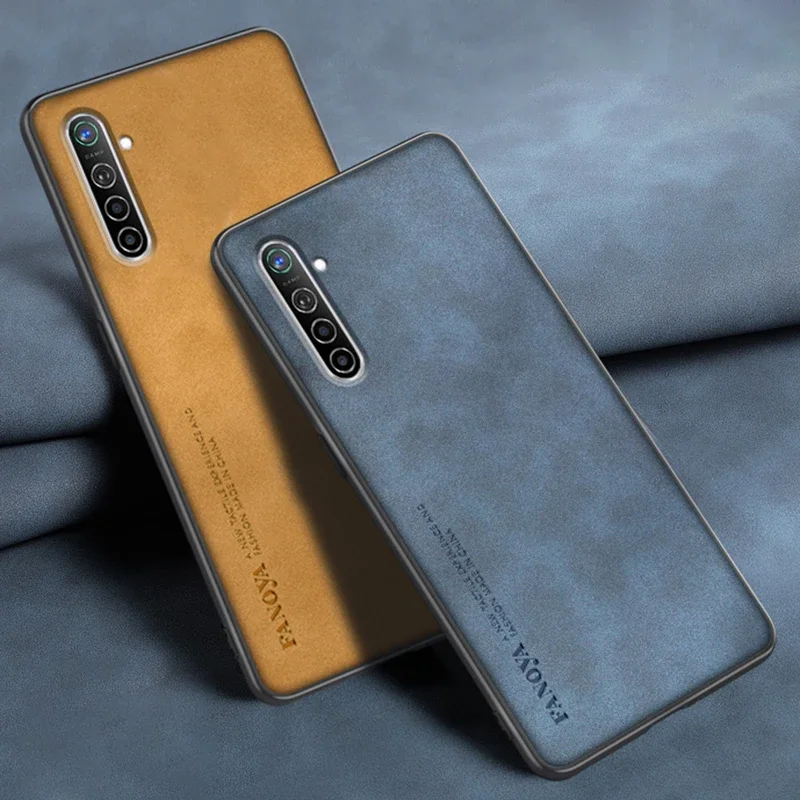 Funda de cuero PU de lujo para Realme XT X2, carcasa trasera de silicona mate a prueba de golpes, protección de teléfono para OPPO K5, Coque Business