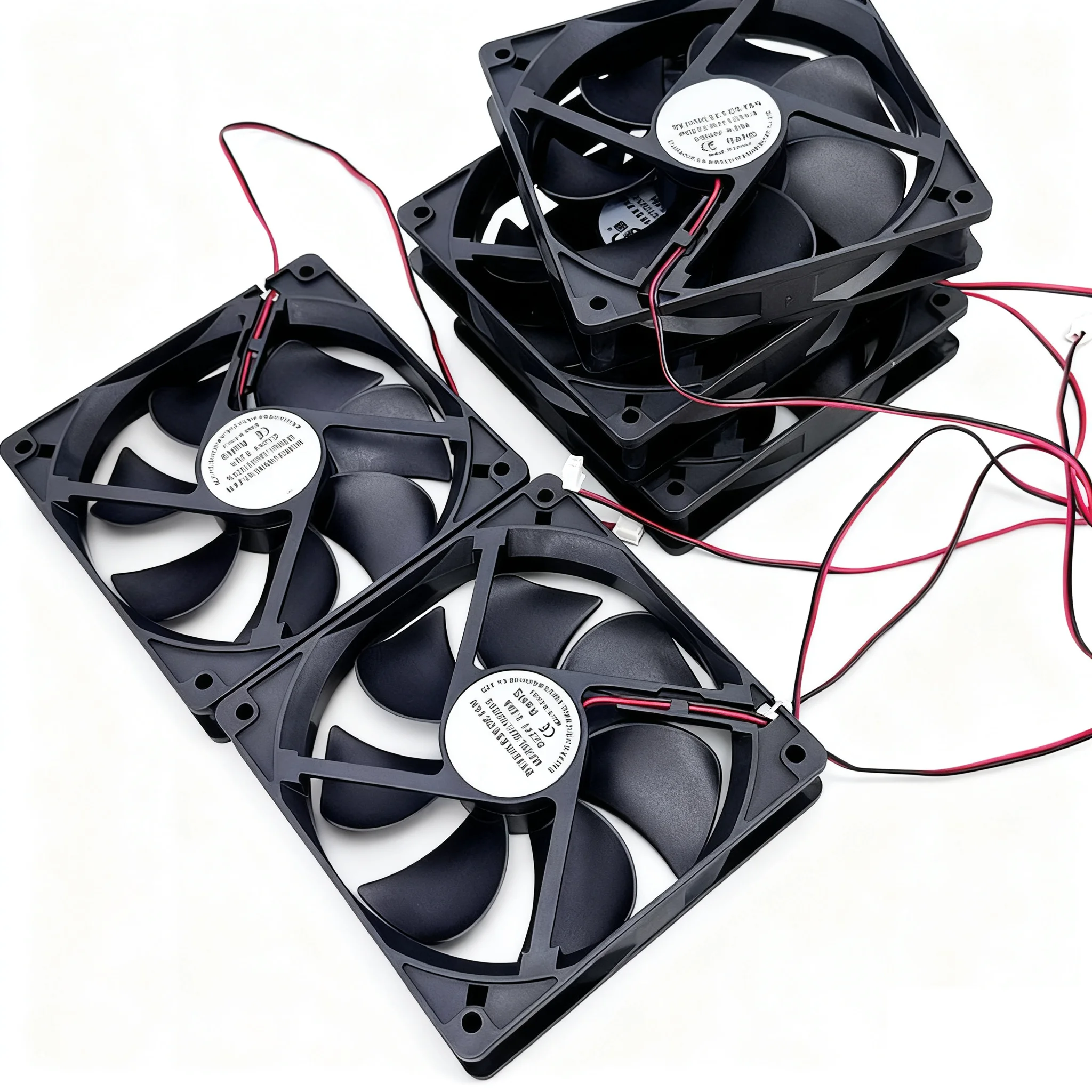 5 uds DC 5V 12V 24v 120mm 12cm 12025 ventilador 120mm * 120mm * 25mm ventilador de refrigeración sin escobillas 2PIN PC caja de ordenador refrigerador - imagen 2