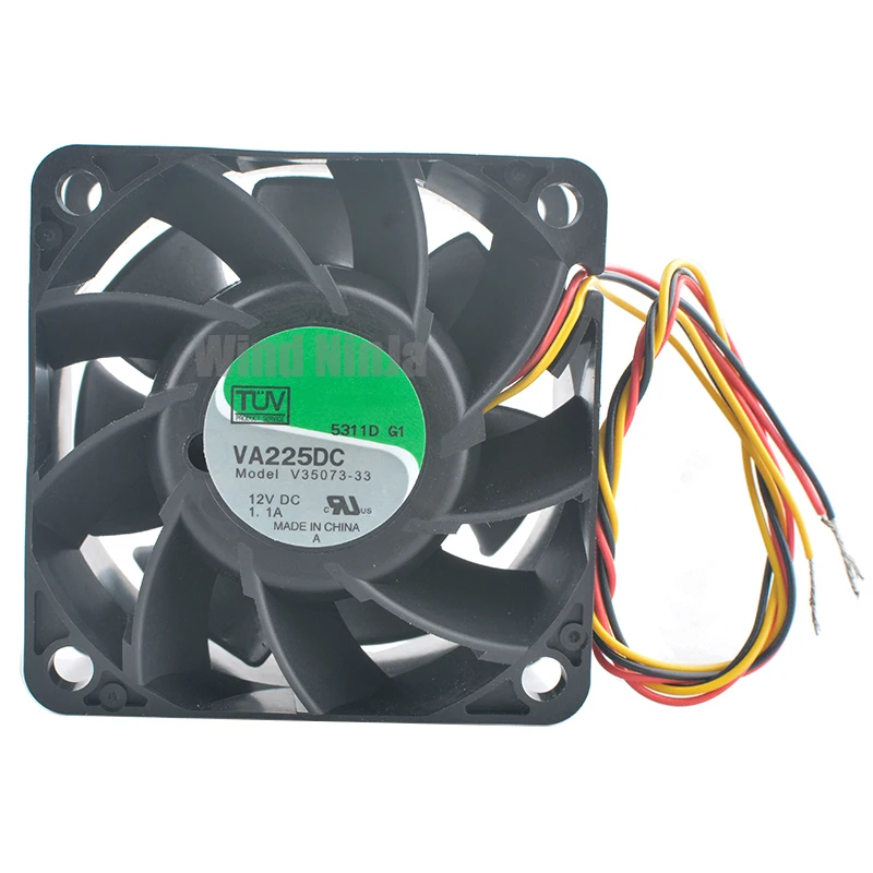 VA225DC V35073-33 ventilador de refrigeración de servidor de alta velocidad 6cm X 60mm DC12V 1.1A 60x60x38mm ventilador de ordenador de disipación de calor óptima - imagen 3