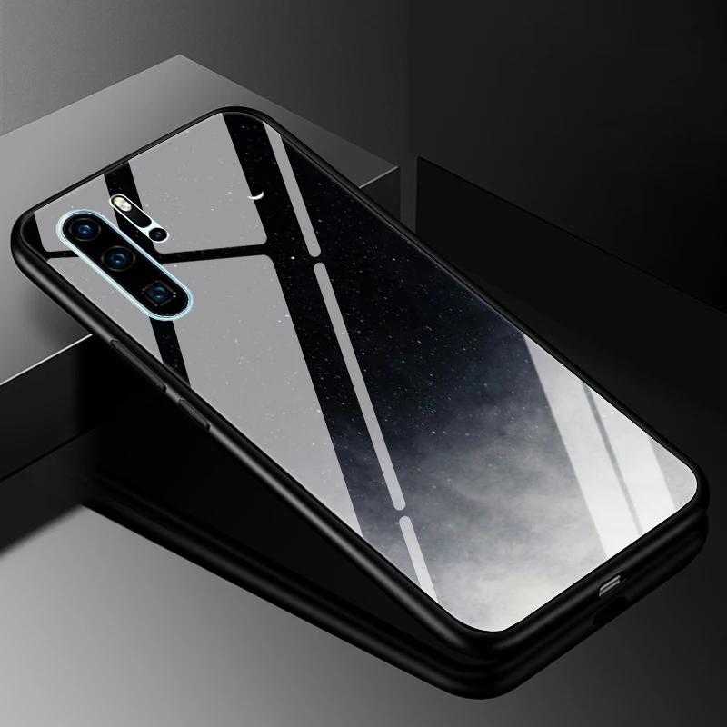 Para Huawei P30 Lite funda de vidrio templado para Huawei P20 P30 Pro P40 Lite E P50 P50E P60 Pro Plus parachoques trasero duro - imagen 3