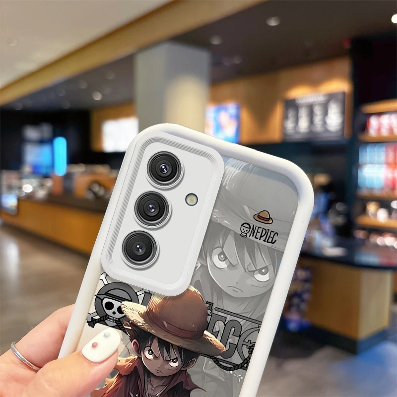 Funda antideslizante de una pieza Luffy para Samsung Galaxy A35 A34 A33 A32 5G A31 A30 A24 A23 A22 A13 A12 A05 A03 cubierta de silicona líquida - imagen 5