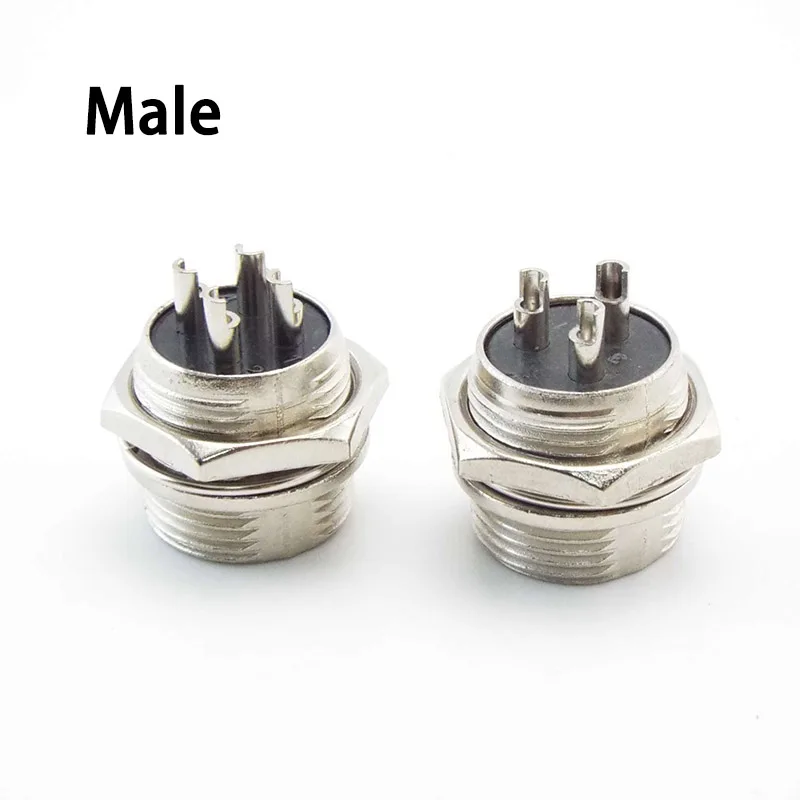 Conector eléctrico macho y hembra tipo tuerca GX16, 2/3/4/5/6/7/8/9/10 pines, conectores de Panel de cable de enchufe de aviación de 16mm - imagen 3