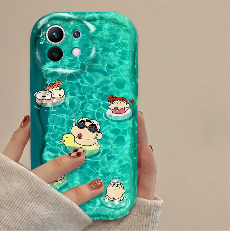 Funda Swim C-Crayon S-ShinChan para Xiaomi 14T 13T 12T 13 12 11 11i Lite 5G 10T POCO X5 X6 Pro X3 NFC X4 GT F3 F4 F5 F6 M6 M5S - imagen 4