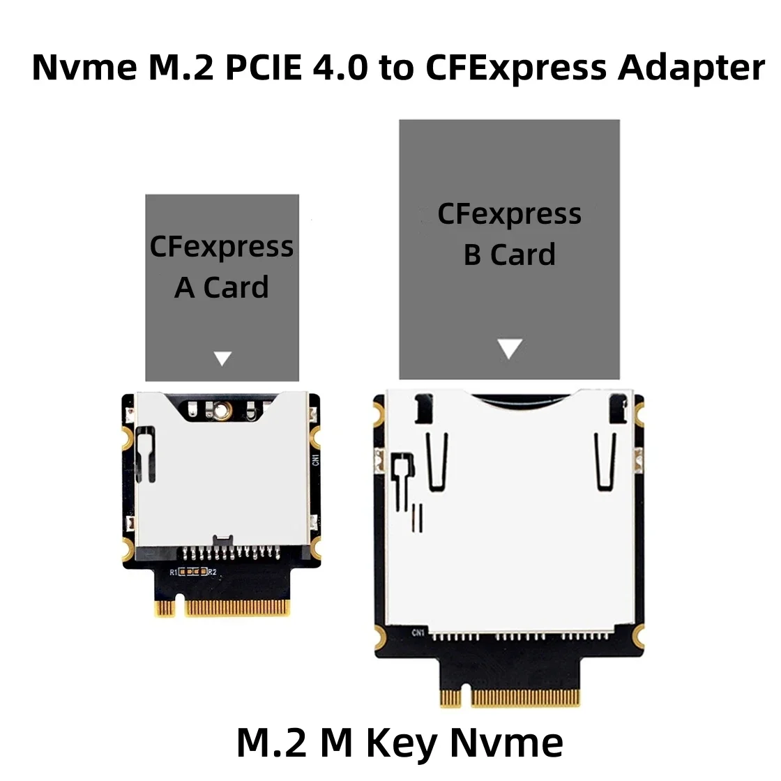 Lector de tarjetas M Key NVME M.2 PCIE 4,0 3,0 A CF Express tipo A/tipo B, adaptador de placa de expansión SSD de alta velocidad para PC Ultrabook