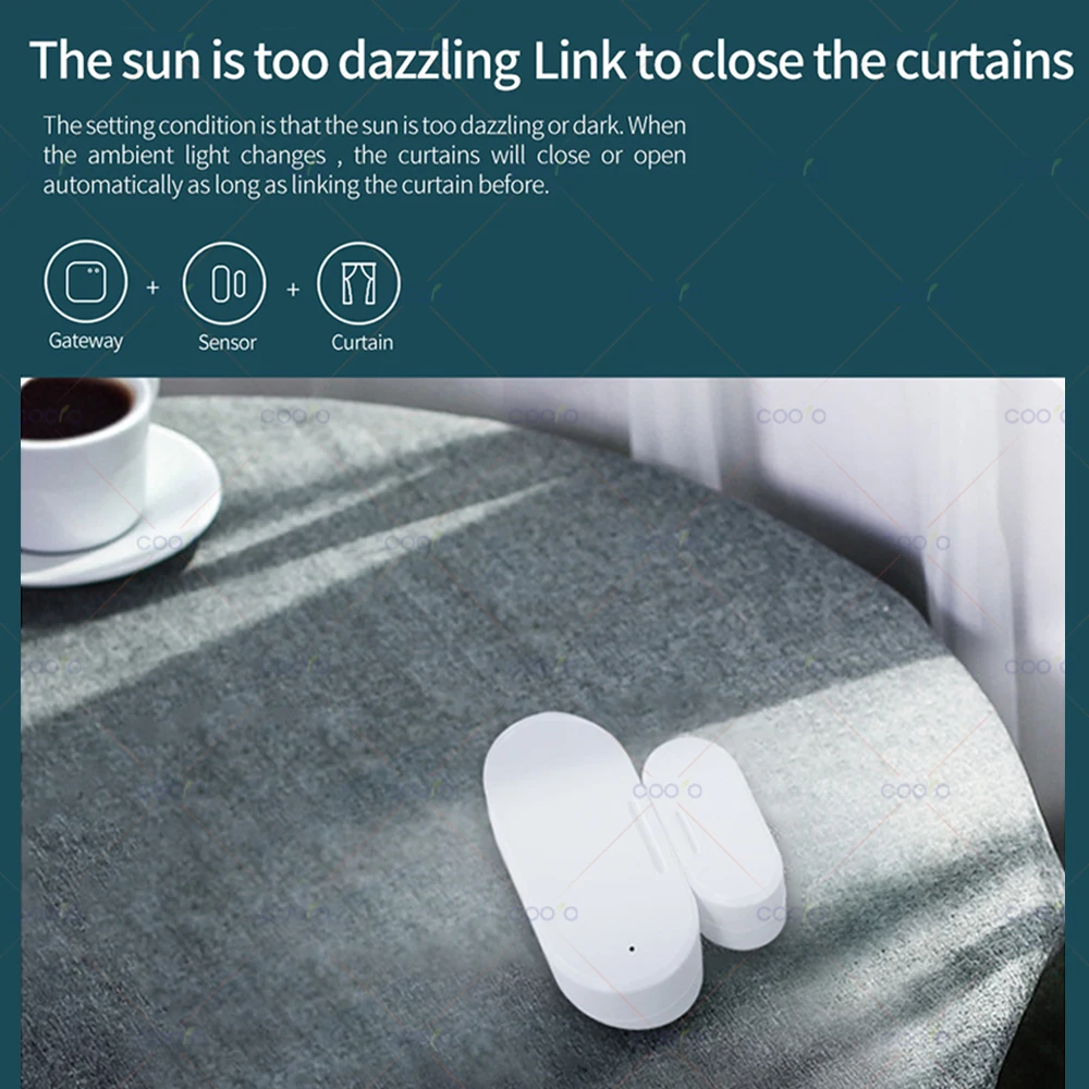 Sensor de puerta y ventana ZigBee magnético inalámbrico con detección de vibración Lux Sensor de alarma de apertura y cierre funciona con Alexa Google Zigbee2MQTT - imagen 3