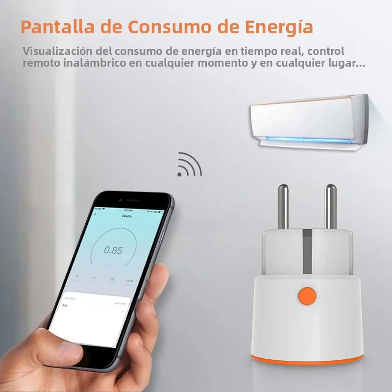 Tuya ZigBee 3,0 16A enchufe de la UE hogar inteligente 3680W Monitor de potencia temporizador medidor compatible con la aplicación Homekit Alexa Google Assistant - imagen 2
