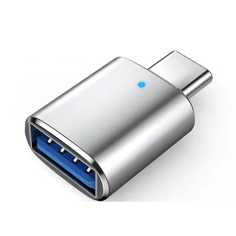 1 Uds 5 uds LED USB 3,0 a tipo C adaptador OTG a USB C USB-A a Micro USB tipo C conector hembra para Samsung Xiaomi POCO adaptadores