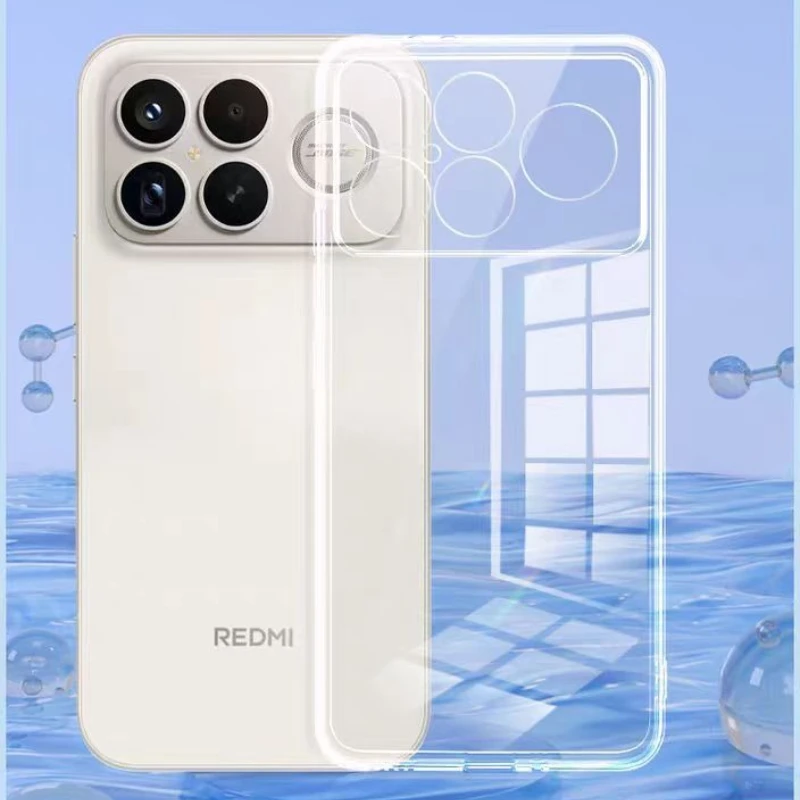 Funda de teléfono transparente ultrafina para Xiaomi Redmi K90 Pro Max, fundas de silicona TPU suave, funda trasera para Redmi K90Promax, carcasa protectora - imagen 2