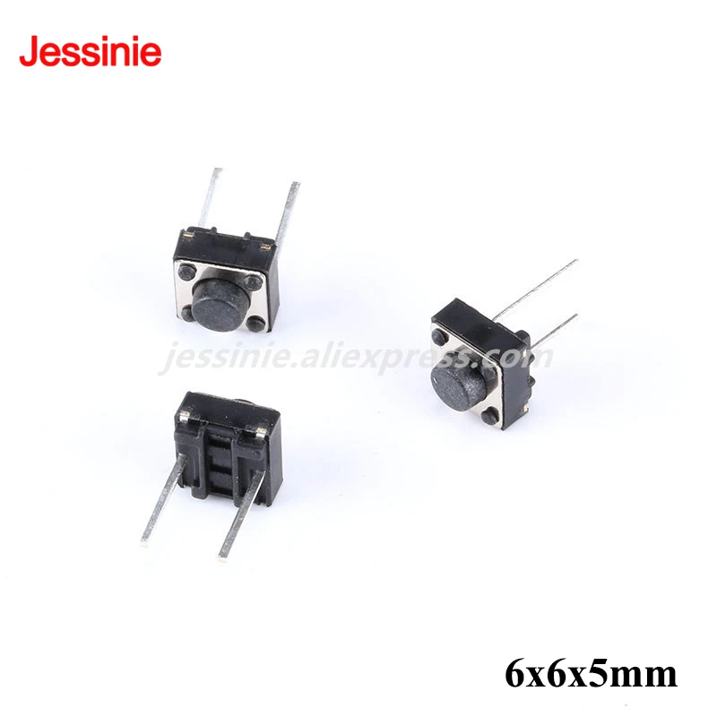100 uds/20 piezas Uds 6x6x4,3 6x6x5 6x6x7MM interruptor de botón táctil Micro táctil tipo Horizontal de dos pines 4,3mm 5mm 7mm - imagen 4