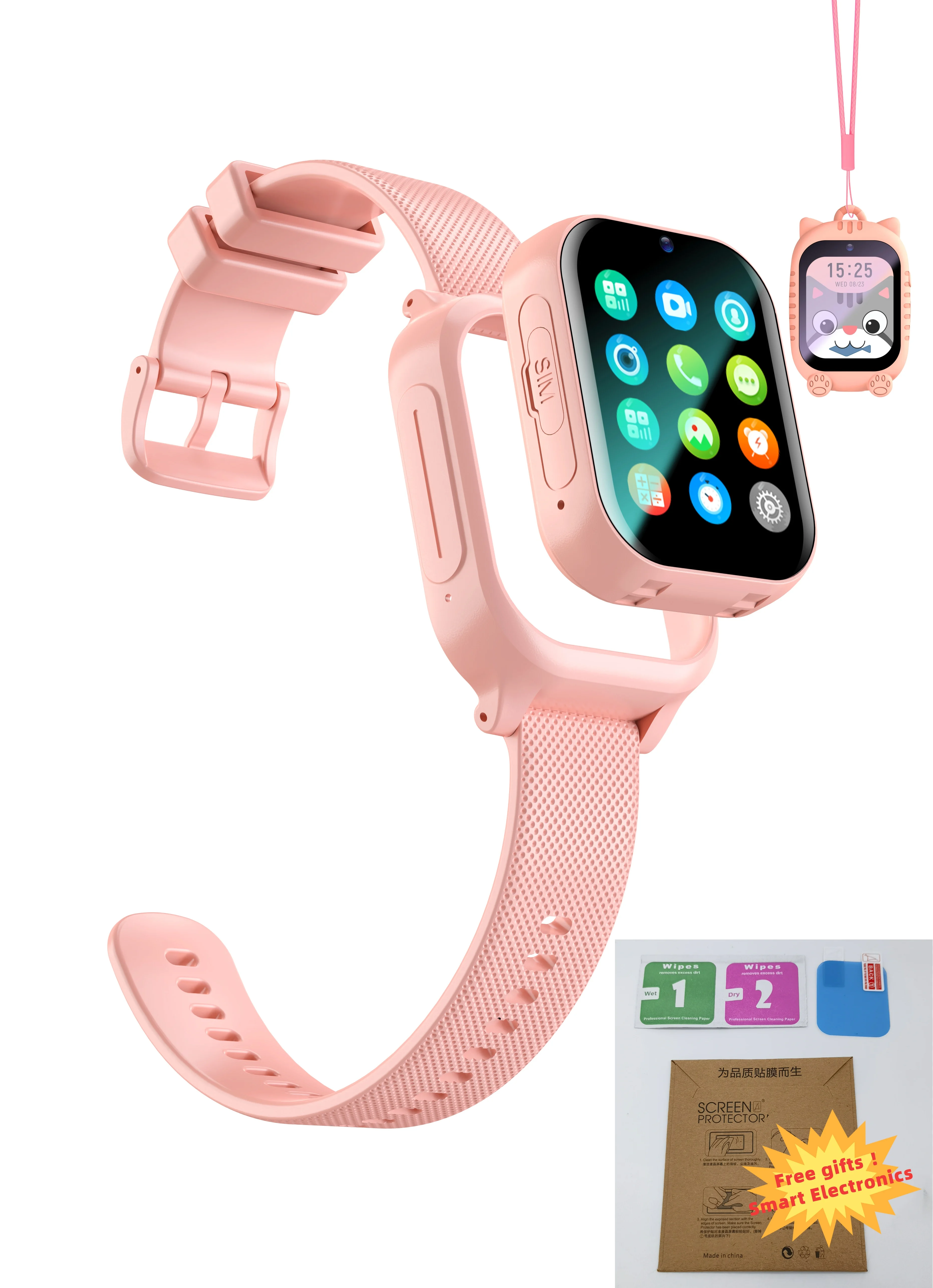 Reloj inteligente para niños, tarjeta Sim 4G, llamada telefónica SOS, posicionamiento GPS, IP67, resistente al agua, zona de seguridad, historia, seguimiento de huellas, monitoreo de voz - imagen 2