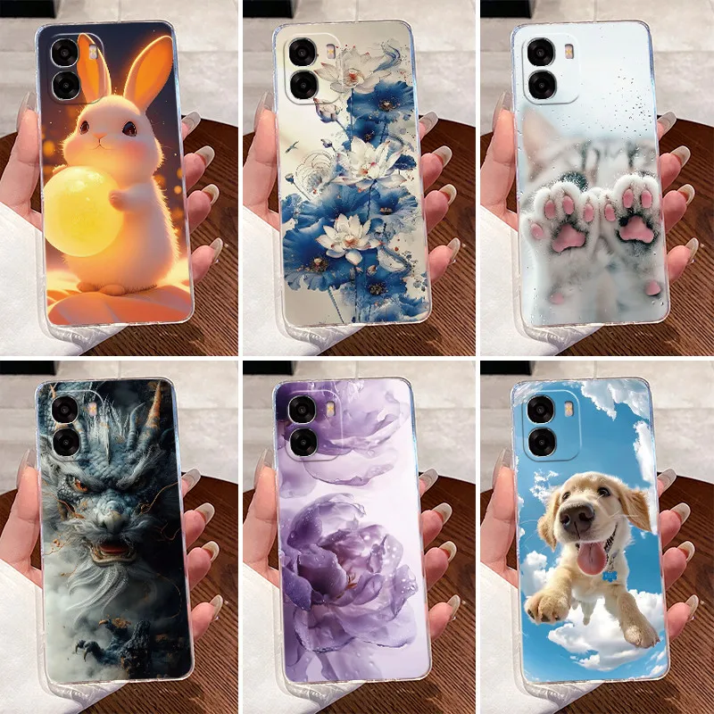 Carcasa para Oppo A6X funda de lujo dragón lindo fresco niños niñas suave TPU contraportada OppoA6x A6 X A 6X 4G 5G funda de teléfono transparente