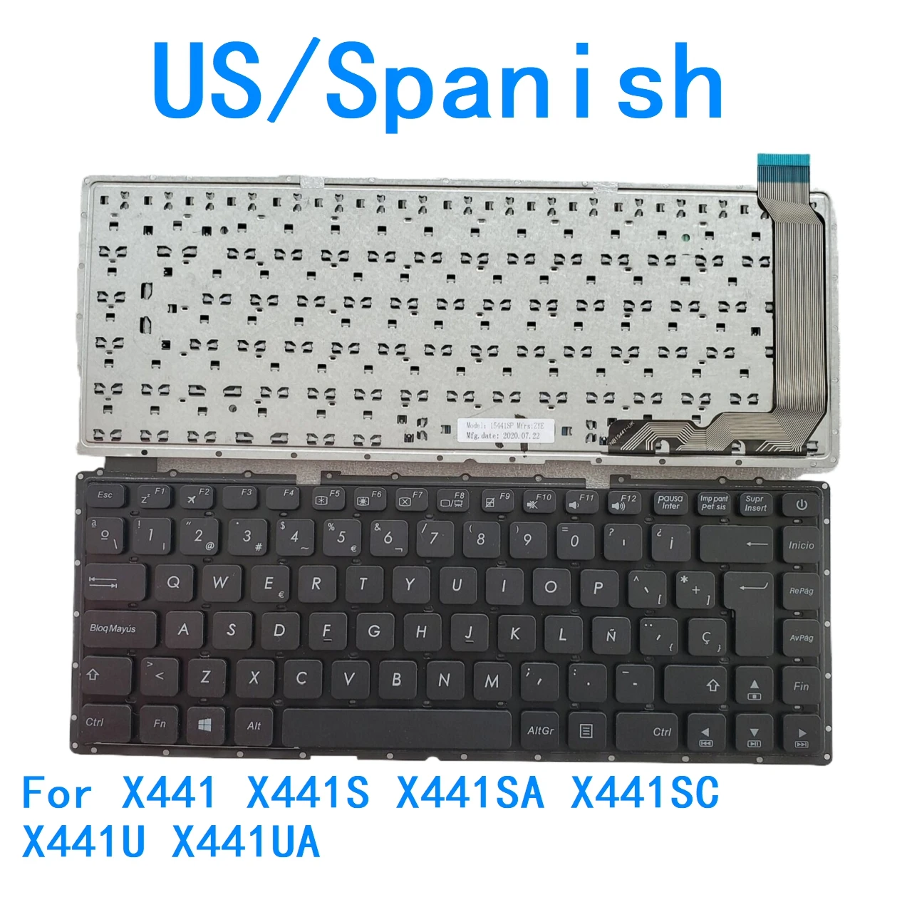 Nuevo teclado de idioma español de EE. UU. para ASUS X441 X441S X441SA X441SC X441U X441UA teclado de repuesto para Notebook PC