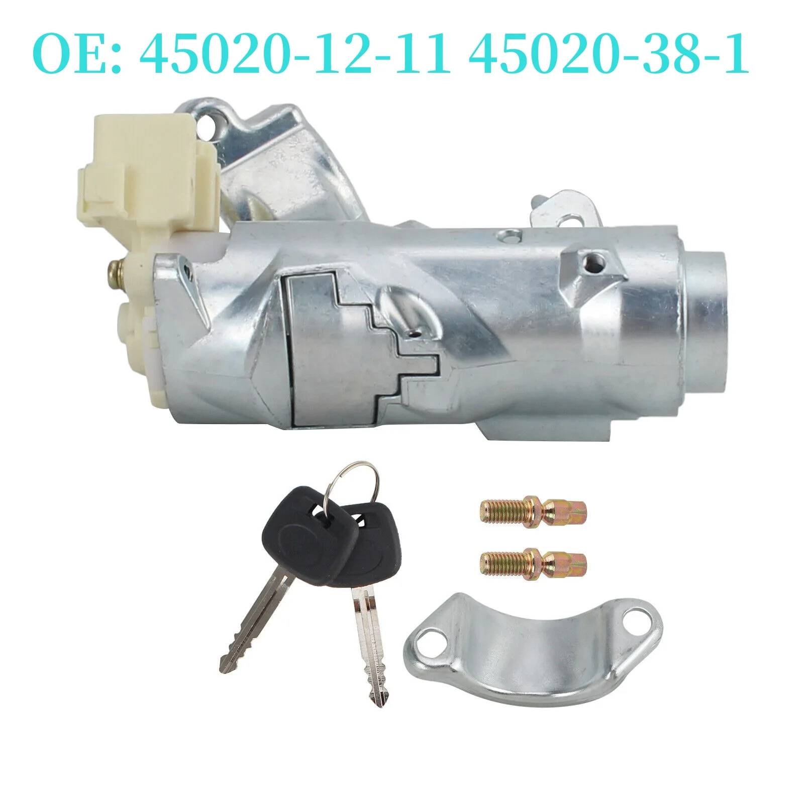 Conjunto de cilindro de bloqueo de interruptor de encendido, con soporte y 2 llaves 45020-12-11 para RAV4 1998-2000, accesorios para coche, 1 ud.