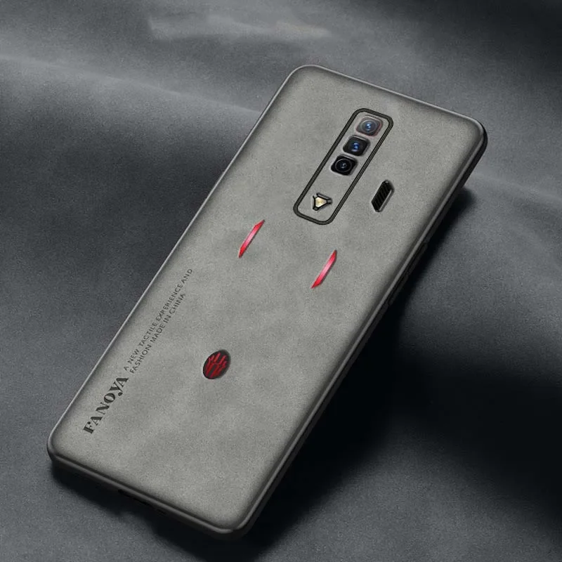 Funda de cuero suave de lujo para ZTE Nubia Red Magic 9Pro Plus 8 7 7s 6s 6R, protector de lente a prueba de golpes, funda trasera de silicona mate - imagen 4