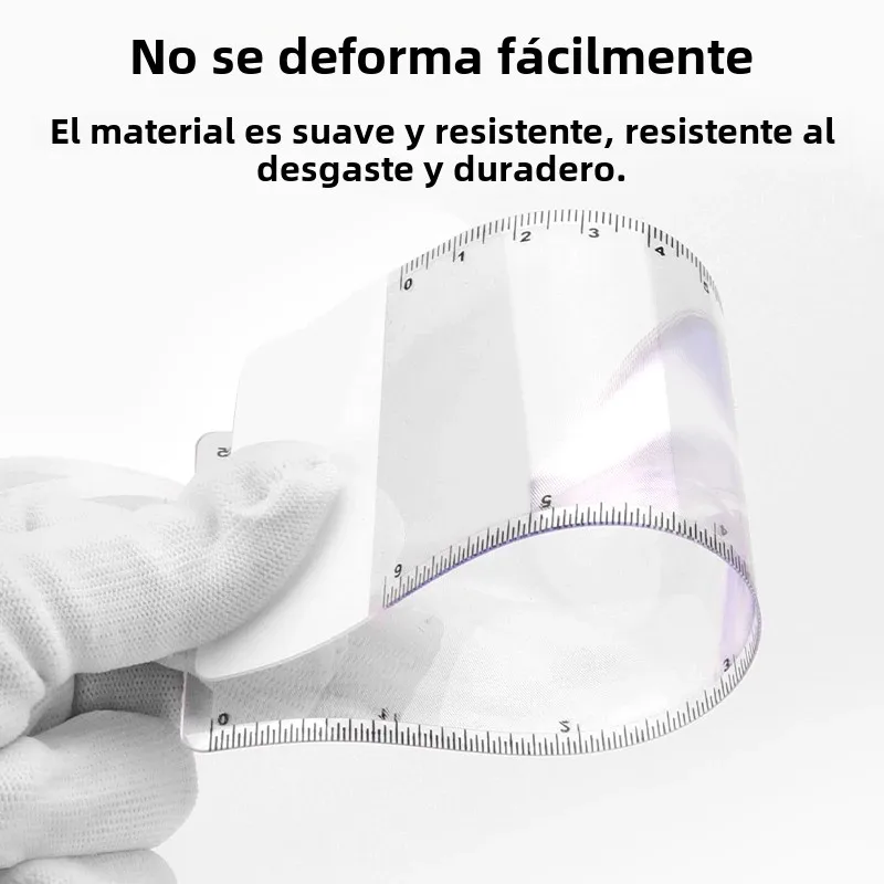 LUXIANZI-hoja de lupa ultrafina 10X con lente de Fresnel de escala, lente de PVC, tamaño de bolsillo, lupa de lectura portátil - imagen 4