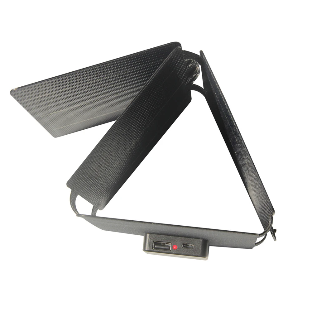Panel Solar plegable de 20W, cargador de Panel Solar portátil impermeable, cargador de Panel de Banco de energía Solar ligero para acampar al aire libre - imagen 5